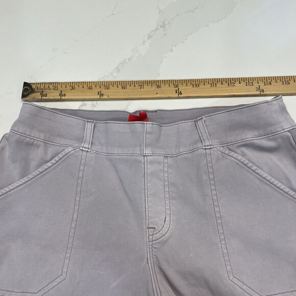 SPANX STRETCH 4” TWILL SHORTS Mauve Blush pull on slimming casual chino S - Picture 9 of 12